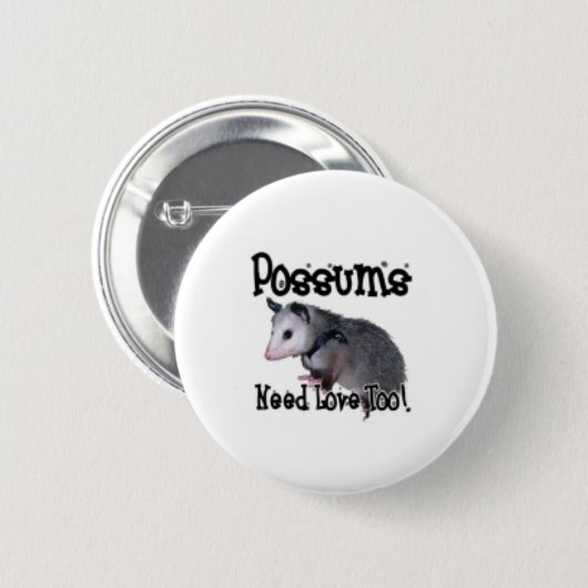 "Possum needs Love!" button (Voorkant /achterkant)