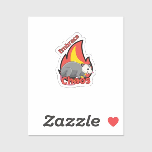 Possum Omhelzen Chaos & Kies Geweld Sticker (Vel)