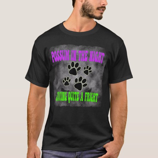Possum opossum grappig afval meme straat kat t-shirt (Voorkant)