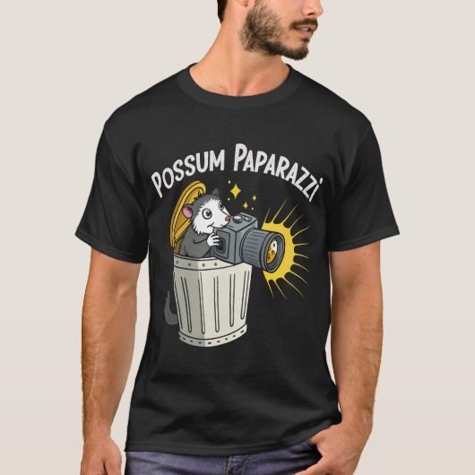 Possum Paparazzi T-Shirt: Grappig nachtcrawler T-s T-shirt (Voorkant)