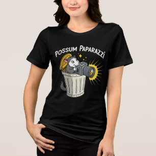 Possum Paparazzi T-Shirt: Grappig nachtcrawler T-s Tri-Blend Shirt