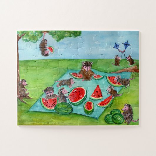 Possum Picnic Puzzle Legpuzzel (Horizontaal)