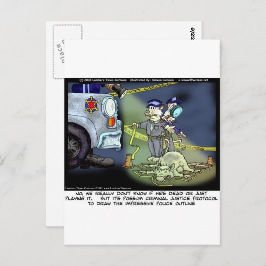 Possum Protocol Funny Gifts T - shirts & Collectib Briefkaart (Voorkant / Achterkant)