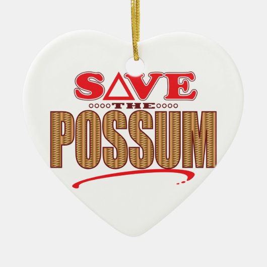 Possum Save Keramisch Ornament (Voorkant)
