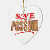 Possum Save Keramisch Ornament (Links)