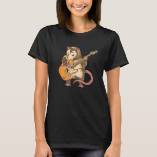 Possum Spelen Gitaar Liefhebber Gift Opossum Gitar T-shirt