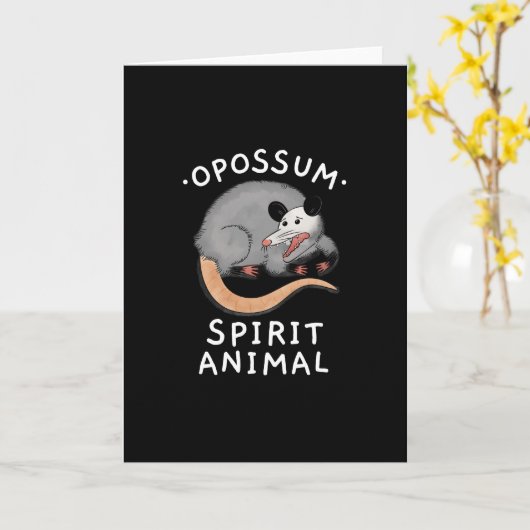 POSSUM SPIRIT ANIMAAL KAART (Gele Bloem)