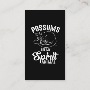 Possum Spirit Animal - Opossum Animal Fan Visitekaartje