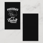 Possum Spirit Animal - Opossum Animal Fan Visitekaartje (Voorkant / Achterkant)