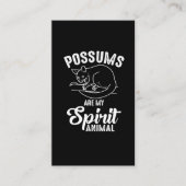 Possum Spirit Animal - Opossum Animal Fan Visitekaartje (Voorkant)