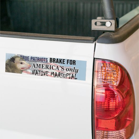 Possum Sticker - Ik rem voor Amerika's enige inwon (Op Truck)