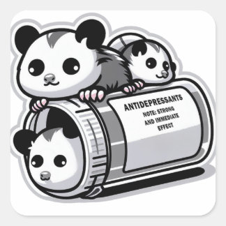 Possums Antidepressiva Vierkante Sticker