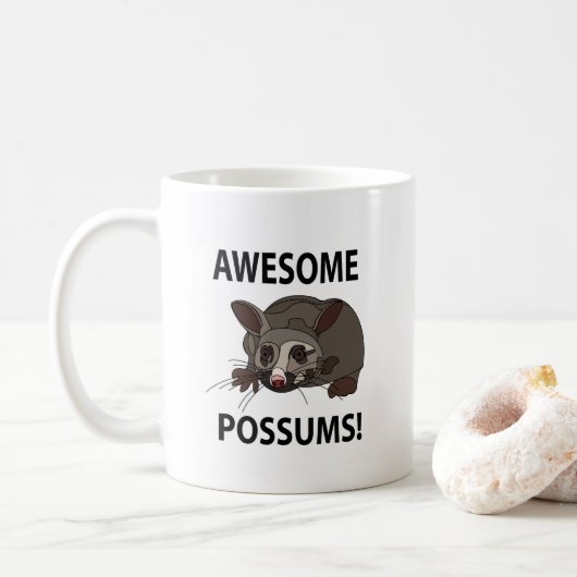 Possums Geweldige Funny Possums Koffiemok (Met donut)