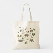 Possums in een bessenveld in het wit tote bag (Achterkant)