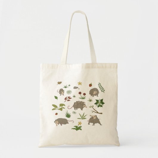 Possums in een bessenveld in het wit tote bag (Voorkant)