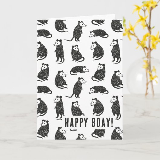 Possums Kaart (Gele Bloem)