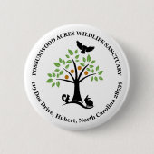 Possumwood Acres Wildlife Sanctuary Logo Badge Ronde Button 5,7 Cm (Voorkant)