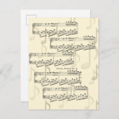 Post a Note Musical Chopin Romantic Nocturne Briefkaart (Voorkant / Achterkant)