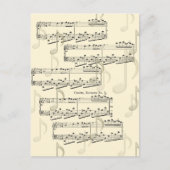Post a Note Musical Chopin Romantic Nocturne Briefkaart (Voorkant)
