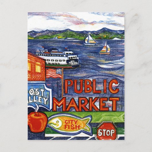 Post Alley met Ferry Briefkaart (Voorkant)