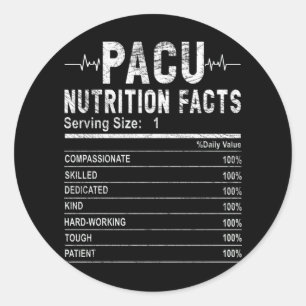 Post-anesthesie Eenheid verpleegkunde Nutrition Fe Ronde Sticker