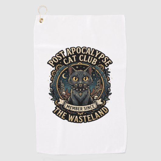 Post Apocalypse Kat Kat Vader Cadeau Idee - Post A Golfhanddoek (Voorkant)
