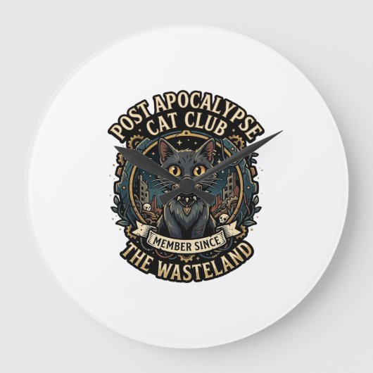 Post Apocalypse Kat Kat Vader Cadeau Idee - Post A Grote Klok (Voorkant)