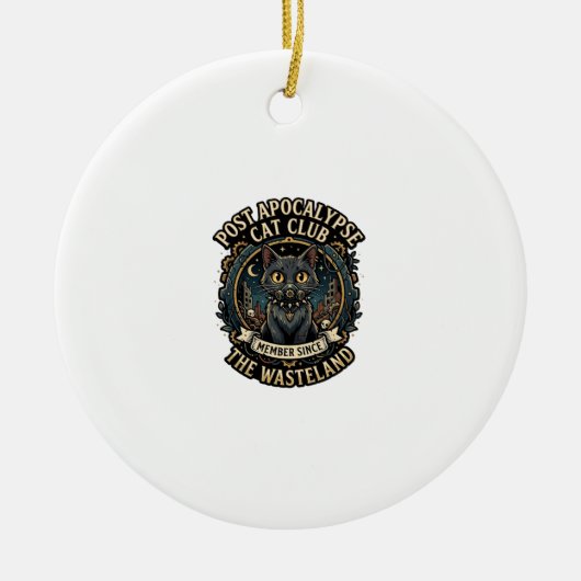 Post Apocalypse Kat Kat Vader Cadeau Idee - Post A Keramisch Ornament (Voorkant)