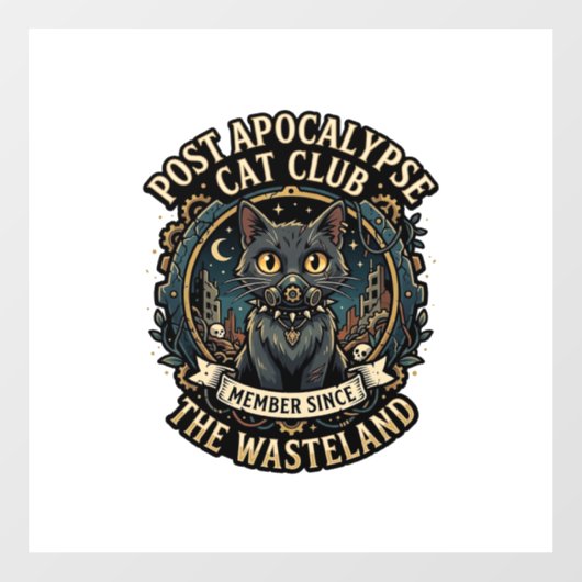 Post Apocalypse Kat Kat Vader Cadeau Idee - Post A Raamsticker (Vel)