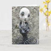 Post Apocalyptic Dolls Wenskaarten Kaart (Gele Bloem)