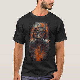 Post-Apocalyptic Gas Mask Dark Industrial T-Shirt