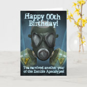 Post-Apocalyptic Gas Mask Kaart (Gele Bloem)