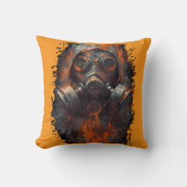 Post Apocalyptic Gas Mask Toxic Grunge Kussen