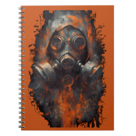 Post Apocalyptic Gas Mask Toxic Grunge  Notitieboek