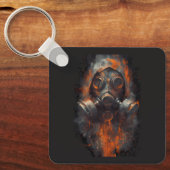Post Apocalyptic Gas Mask Toxic Grunge Sleutelhanger (Voorkant)
