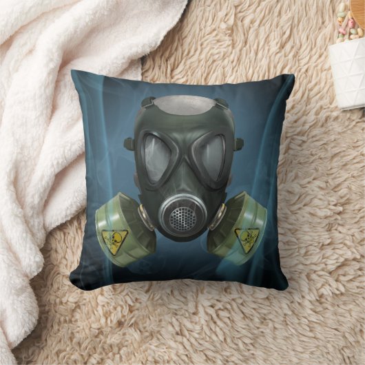 Post-Apocalyptic Gasmask Kussen (Deken)
