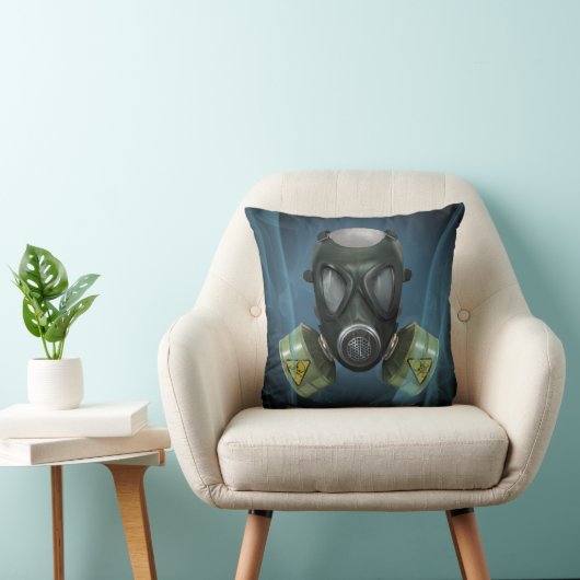 Post-Apocalyptic Gasmask Kussen (Stoel)