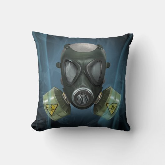 Post-Apocalyptic Gasmask Kussen (Voorkant)
