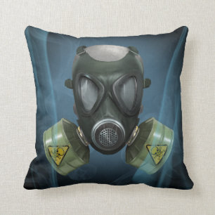Post-Apocalyptic Gasmask Kussen