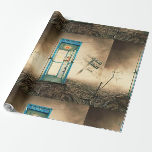 Post Apocalyptic Wrapping Paper Cadeaupapier (Uitgerold)