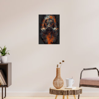 Post Apocalyptisch Gas Masker Giftige Grunge Poster