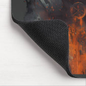 Post-apocalyptisch gasmasker giftige grunge muismat (Hoek)