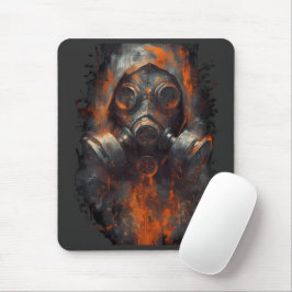 Post-apocalyptisch gasmasker giftige grunge muismat