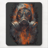 Post-apocalyptisch gasmasker giftige grunge muismat (Voorkant)