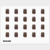 Post-apocalyptisch gasmasker giftige grunge ronde sticker (Vel)