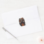 Post-apocalyptisch gasmasker giftige grunge ronde sticker (Envelop)