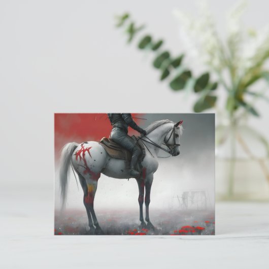 Post-apocalyptisch paard briefkaart (Staand voorkant)