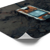 Post-apocalyptische futuristische technologie poster (Hoek)