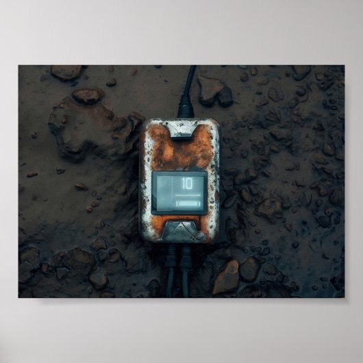 Post-apocalyptische futuristische technologie poster (Voorkant)