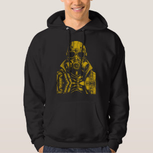 Post-apocalyptische gasmaskerkunst hoodie